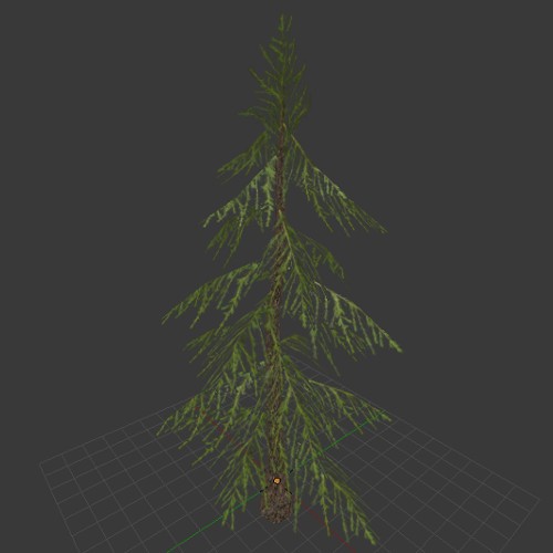 Conifer like tree, low poly preview image 2